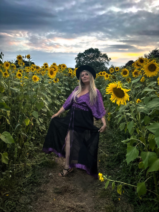 Purple & Black Goddess Dress